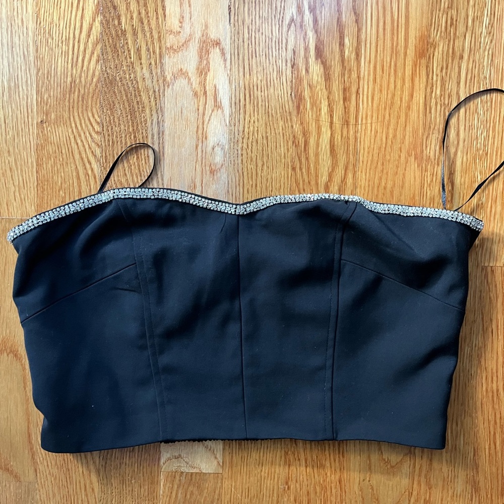 Black Embelished Tube Top